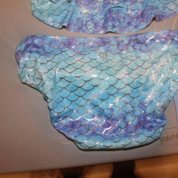 Blue Mermaide 2 Pcs Justice Bikini Swimsuit Size 12 - Picture 9 of 11